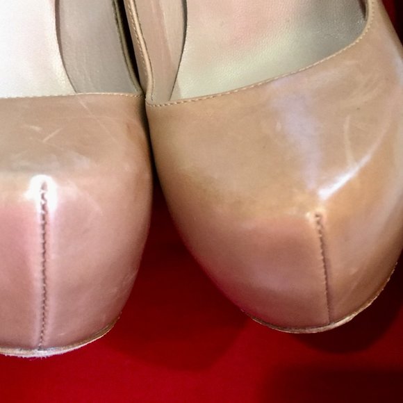 Alejandro Ingelmo Intermix Nude Camel Tan Platform High Heel Pumps Sz 36 - Picture 14 of 16